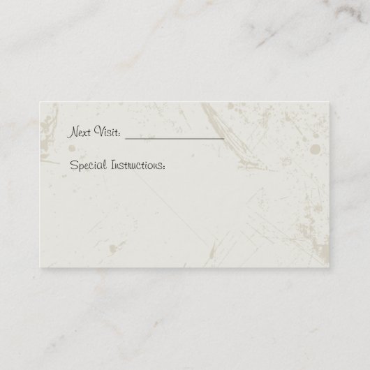 Dog Cat Bird Pet Sitting Service Visitekaartje (Achterkant)