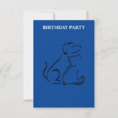 "DOG & CAT BIRTHDAY INVITATIONS PERSONALISEERD. (Voorkant)