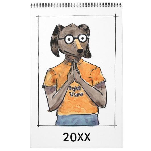Dog Cat Cartoon Agenda Kalender (Hoes)