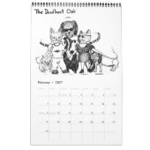 Dog Cat Cartoon Agenda Kalender (Feb 2027)