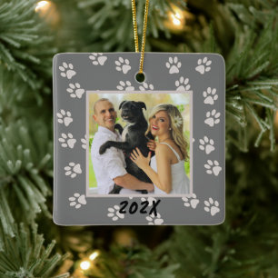 Dog Cat Double Sided Ornaming uit de schilderprint Keramisch Ornament