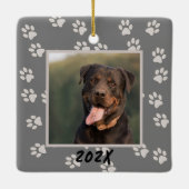 Dog Cat Double Sided Ornaming uit de schilderprint Keramisch Ornament (Achterkant)