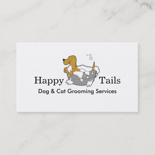 Dog & Cat Grooming Services Visitekaartje (Voorkant)