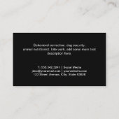 Dog Cat Heart Logo | Achtergrond leder Visitekaartje (Achterkant)