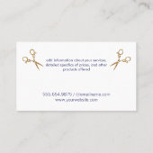 Dog Cat Heart Logo |  schaar | Groomer Visitekaartje (Achterkant)