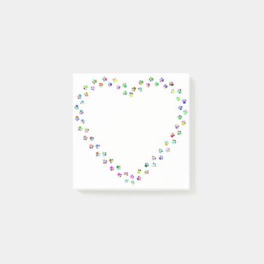 Dog Cat Heart Paw Prins Post-it® Notes (Voorkant)