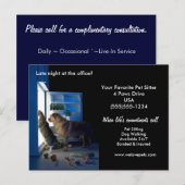 Dog & Cat Home Alone Midnight Pet Sitter Briefkaar Briefkaart (Voorkant / Achterkant)