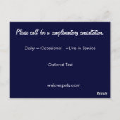 Dog & Cat Home Alone Midnight Pet Sitter Briefkaar Briefkaart (Achterkant)