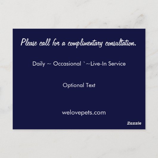 Dog & Cat Home Alone Midnight Pet Sitter Briefkaar Briefkaart (Achterkant)