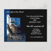 Dog & Cat Home Alone Midnight Pet Sitter Briefkaar Briefkaart (Voorkant)
