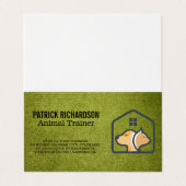 Dog Cat House Logo | Animal Services Visitekaartje (Buitenkant ongevouwen)