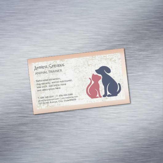 Dog Cat Icon | Dierverzorging Magnetisch Visitekaartje (Voorbeeld)