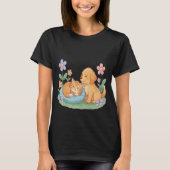 Dog & Cat in Nature – Cute Animal T-Shirt for Pet  (Voorkant)