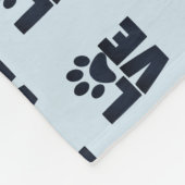 Dog Cat Love Paw Print Aangepaste foto Fleece Deken (Hoek)