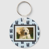 Dog Cat Love Paw Print Aangepaste foto Sleutelhanger (Voorkant)