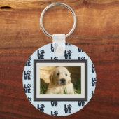 Dog Cat Love Paw Print Aangepaste foto Sleutelhanger (Voorkant)