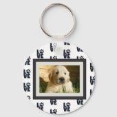 Dog Cat Love Paw Print Aangepaste foto Sleutelhanger (Achterkant)