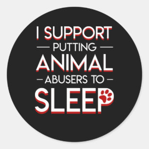 Dog Cat Lover Support voor het verwijderen van die Ronde Sticker