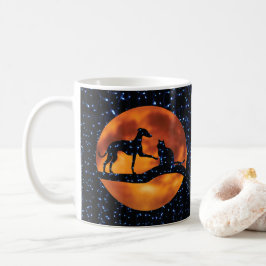 Dog, Cat, Moon Koffiemok