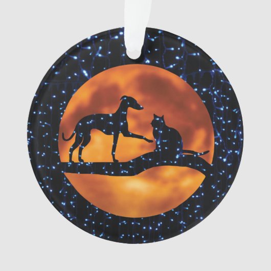 Dog, Cat, Moon Ornament (voorkant)