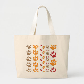 Dog & Cat Paw-afdrukken Ontwerp ~ bewerkbare achte Grote Tote Bag