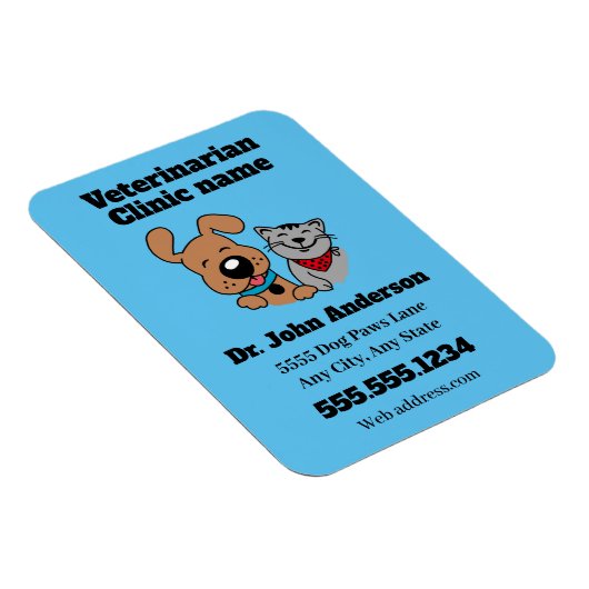 Dog Cat Pet Care Business Magnet Magneet (Rechterzijde)