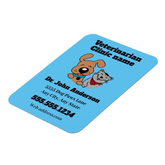 Dog Cat Pet Care Business Magnet Magneet (Linkerzijde)