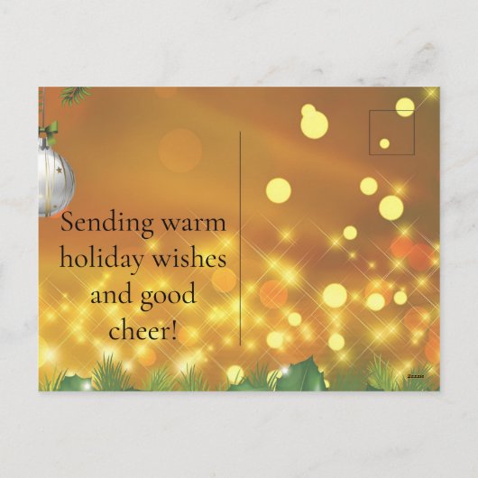 Dog Cat Pet Custom Photo Christmas Postcard Funny Feestdagenkaart (Achterkant)