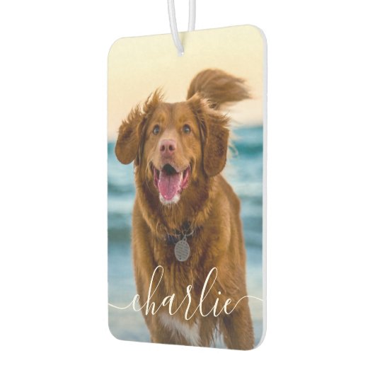 Dog Cat Pet Foto & Naam Tekst Luchtverfrisser (Links)