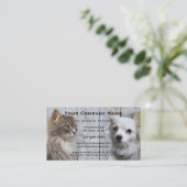 Dog Cat Pet Grooming Salon Visitekaartje (Staand voorkant)