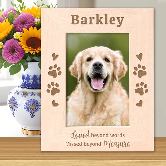 Dog Cat Pet Memorial Gepersonaliseerd Houten Afbee Gegraveerde Lijstjes