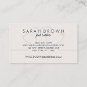 Dog Cat Pet Sitting Grooming Boarding Ivory Navy Visitekaartje (Achterkant)