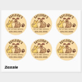 Dog Cat Pet Sitting Sticker (Vel)
