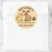 Dog Cat Pet Sitting Sticker (Tas)