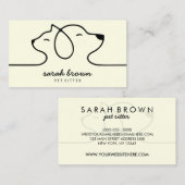 Dog Cat Pet Travel Agent Visitekaartje (Voorkant / Achterkant)