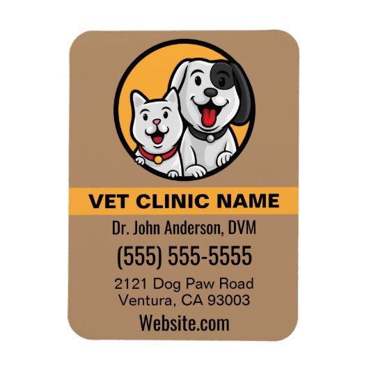 Dog Cat Pets Photo Magnet Magneet (Verticaal)