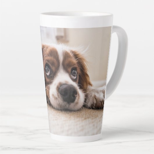 Dog Cat Photo Gift Latte Mok (Rechterhoek)