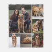 Dog Cat Picture Fleece Blanket Photo Collage Pets (Voorkant)