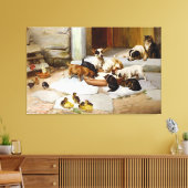  Dog Cat Puppy Kitten Keuken Canvas Afdruk (Insitu (Woonkamer))