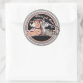 Dog Cat Relatie Ronde Sticker (Tas)