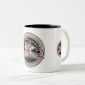 Dog Cat Relatie Tweekleurige Koffiemok (Voorkant rechts)