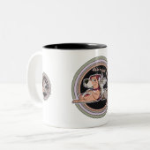 Dog Cat Relatie Tweekleurige Koffiemok (Voorkant links)