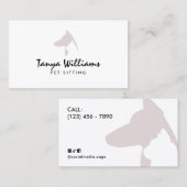 Dog cat silhouette logo pet sitting visitekaartje (Voorkant / Achterkant)