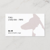 Dog cat silhouette logo pet sitting visitekaartje (Achterkant)