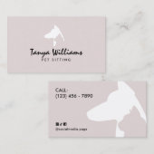 Dog cat silhouette logo pet sitting visitekaartje (Voorkant / Achterkant)