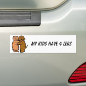 Dog & Cat Smile Bumpersticker Mijn Kinderen hebben (Op auto)