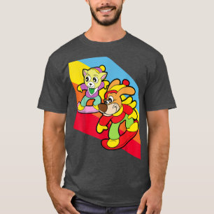 Dog Cat Snowboard Snowboarder Snowboarding Snow Fu T-shirt