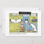 Dog Cat Thanksgiving Caper Feestdagenkaart (Voorkant)