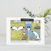 Dog Cat Thanksgiving Caper Feestdagenkaart (Staand voorkant)