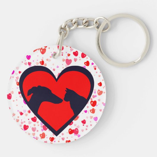 Dog & Cat Valentijn Sleutelhanger (Achterkant)